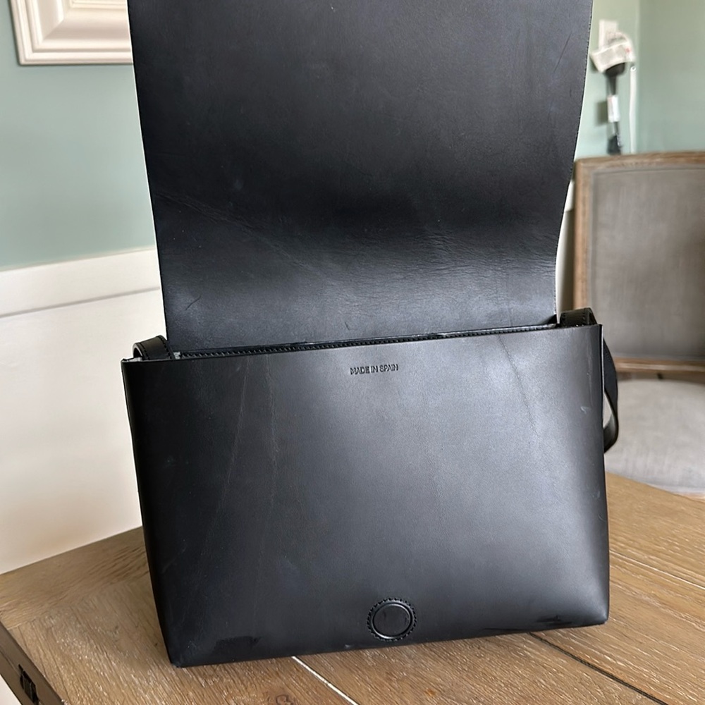 Janessa Leone Joan suede full grain leather Black crossbody bag w/Marant dustbag - Picture 5 of 16